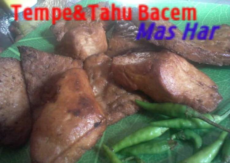 Tempe d Tahu Bacem bumbu Iris(Rajang)