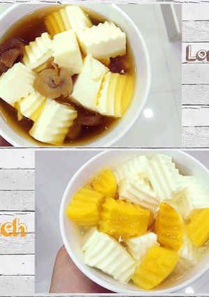 Hình của món Chè Khúc Bạch Long Nhãn/ Đào.