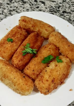 صورة لوصفة اصابع البطاطا 🥔🥔 محشوة بالجبن