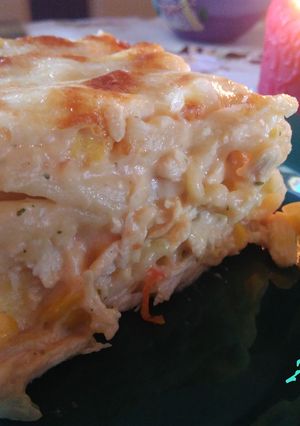 Besameles-csirkés penne recept fotója