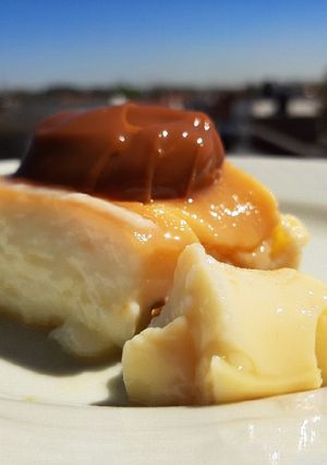 Una foto de Flan de maizena