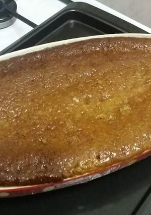 A picture of Malva Pudding.