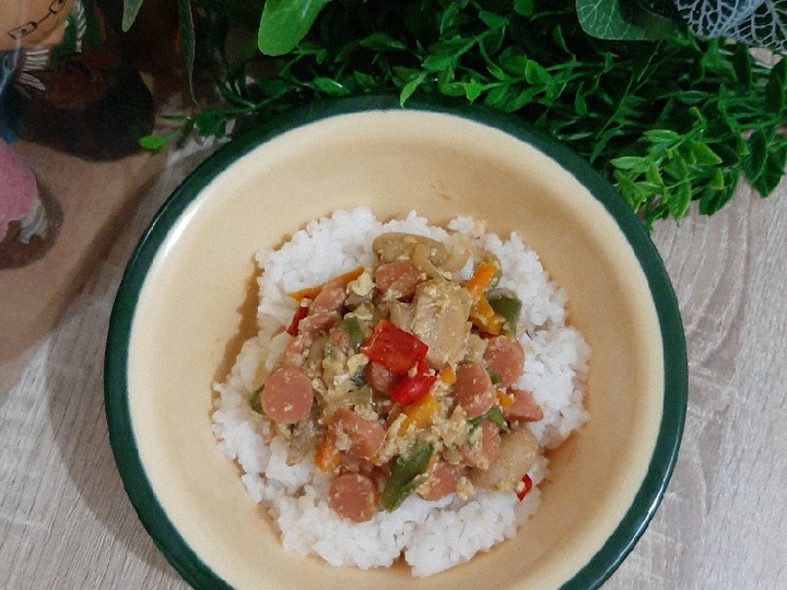 Resep Rice Bowl Orak-Arik Pelangi yang Enak Banget