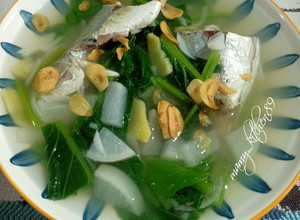 Gambar Resipi Berpantang: Sup Ikan Selar Bersama Sayur
