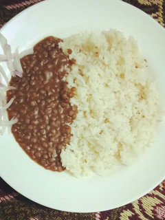 A picture of Dal chawal.