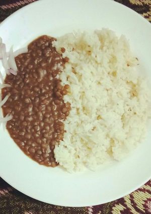 A picture of Dal chawal.