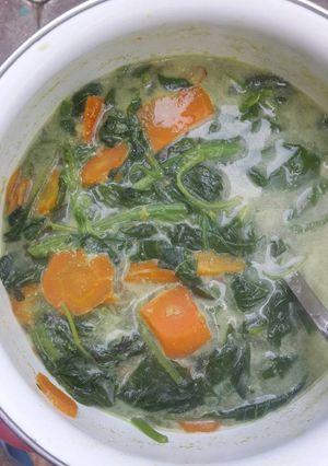 Foto resep Bobor Bayam dan Wortel