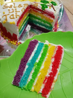 Foto resep Rainbow cake kukus