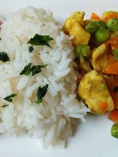 Gluténmentes kurkumás csirkemell basmati rizzsel recept fotója