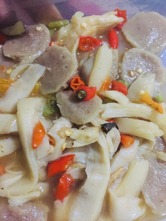 Foto resep Ca Jamur Bakso Pedas