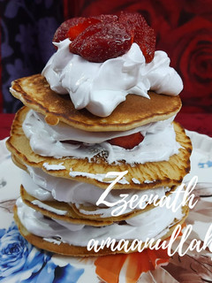 A picture of Pancake Tower Cake.