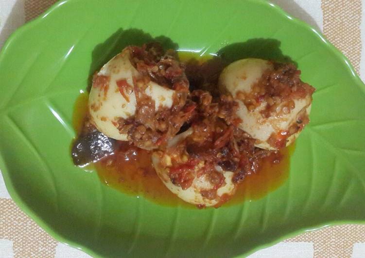 Resep Telur bebek sambal mercon#ketopad_cp_telur, Enak Banget