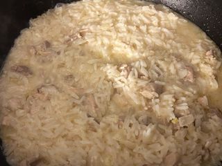 Arroz con pollo tipo risotto, fácil, rico y apto para toda la familia