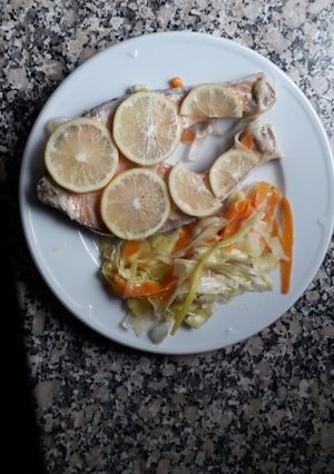 Una foto de Salmón en Papillote