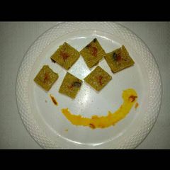 A picture of Cauliflower kesariya Burfi.