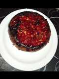 Torta invertida de guindas a la sartén