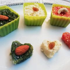 A picture of Tricolor halwa.