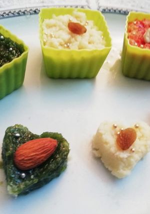 A picture of Tricolor halwa.