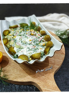 عکسی از دستور سالاد سیب زمینی و شوید