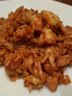 Una foto de Risoto de langostinos y chipirón