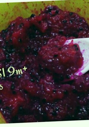 Foto resep Mixed Dragonfruit & Butternut Pumpkin (MPASI 9m+)