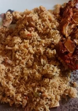 A picture of Coorg style chicken biryani.