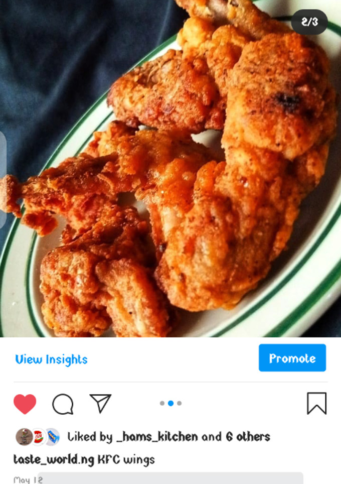 A picture of KFC Wings.