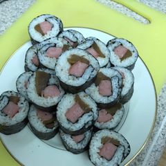 A picture of Towards the End of the Month Menu (Part Two)Spam Sushi.