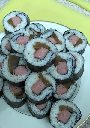 A picture of Towards the End of the Month Menu (Part Two)Spam Sushi.