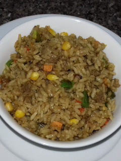 A picture of Minced meat fried rice.
