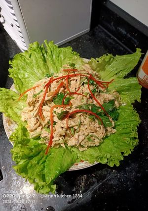 A picture of Shu Si Kai(chicken in Kewpie Roasted Sesame Dressing).