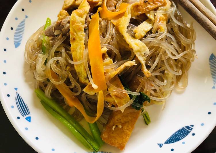 How to Make Quick Miến xào thịt heo