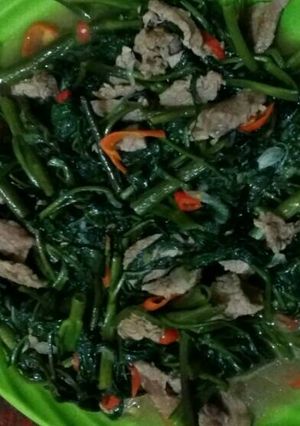 Foto resep Tumis kangkung daging sapi