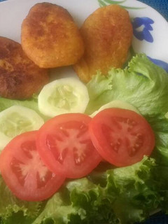 Una foto de Tortitas de plátano macho