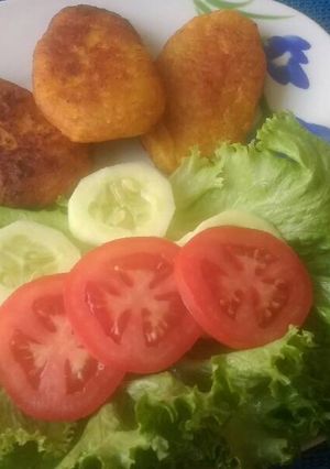 Una foto de Tortitas de plátano macho