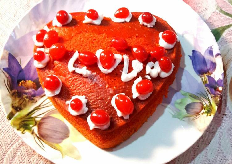 Steps to Make Favorite Eggless Red Velvet Cake