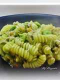 Fusilli con crema di broccoletti verde e ragù di anatra
