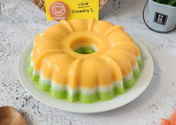 Resep Puding Labu Lapis Puding Cendol Dan Pandan Oleh Nauzaery Setyo