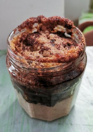 Una foto de Snickerdoodle cake en frasco