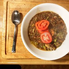 A picture of Lentils and mix Vegetables.