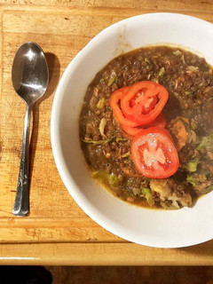 A picture of Lentils and mix Vegetables.
