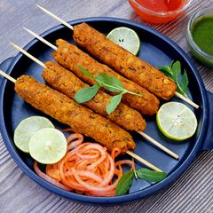 Chana Dal Seekh Kebabs A picture of Chana Dal Seekh Kebabs.
