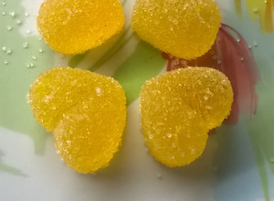 Una foto de Gomitas de gelatina sabor banana