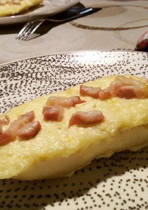 Une photo de Baguette tarte flambée