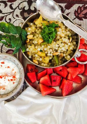A picture of Sabudana khichdi.