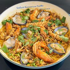 A picture of Seafood Rosmarino Paella.