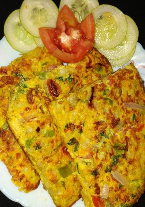 A picture of Oats egg omelette.