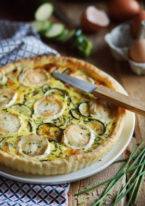 Une photo de Tarte courgette chèvre