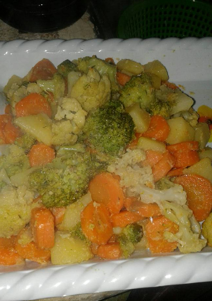 Una foto de Vegetales salteados al ajo