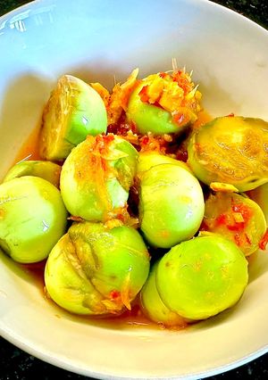Hình của món Cà pháo muối chua ngọt.